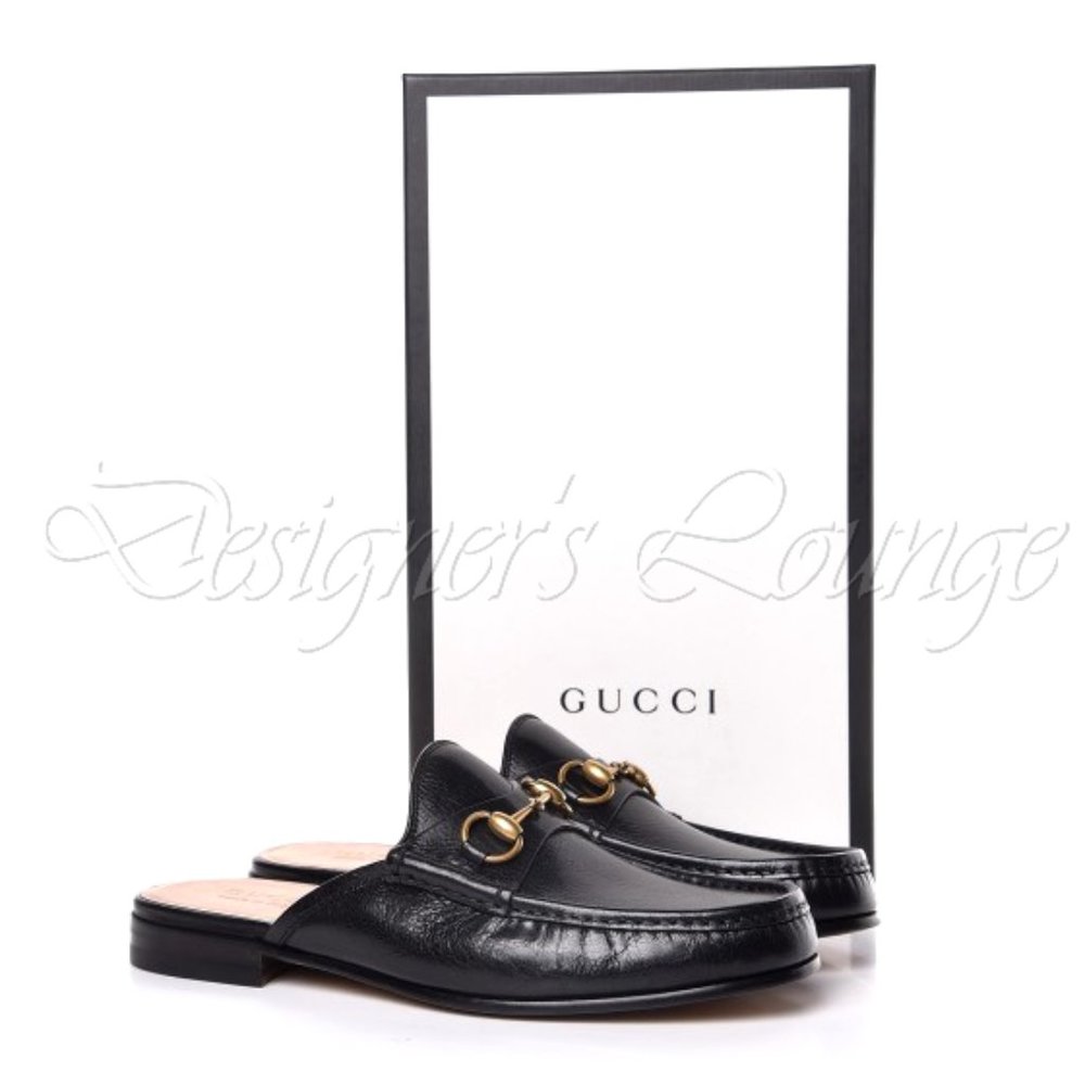 ⚡️SOLD! NEW GUCCI Quentin Horsebit Black Leather Loafers 11.5 G / US 12 Mules - Picture 9 of 9